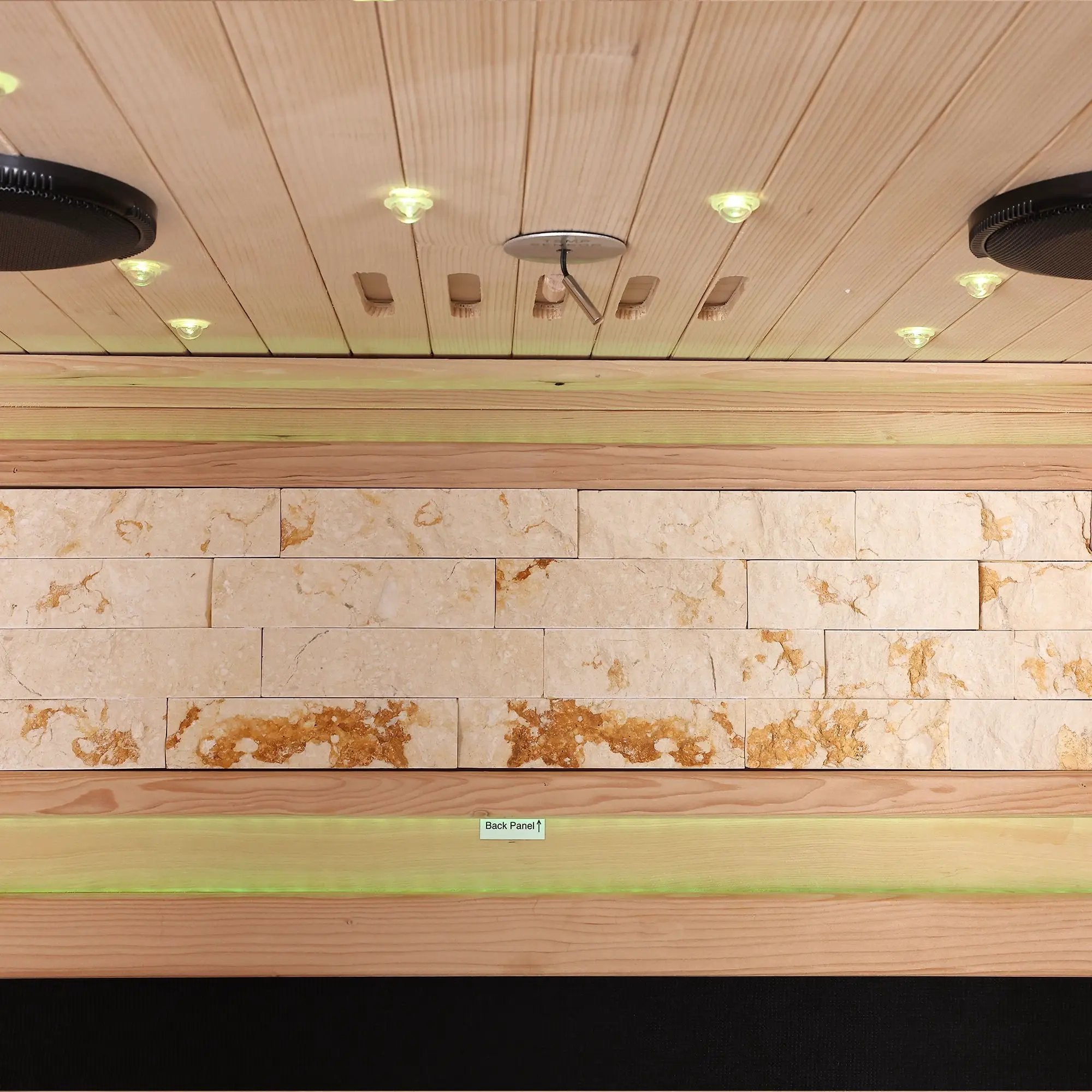 Single Person Sauna Room With LED Lighting, Epoxy Heating Plates, And Compact Design - American White Oak by HouseOfZazla