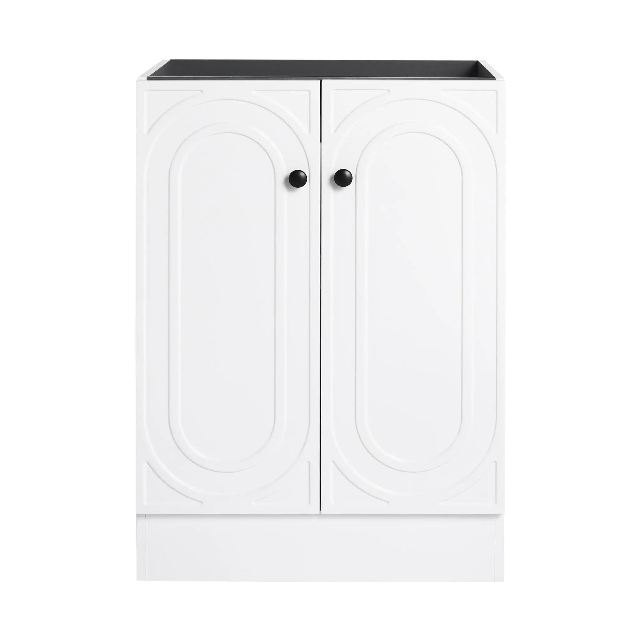 Modern Freestanding Bathroom Vanity With Soft Close Cabinet Doors by HouseOfZazla