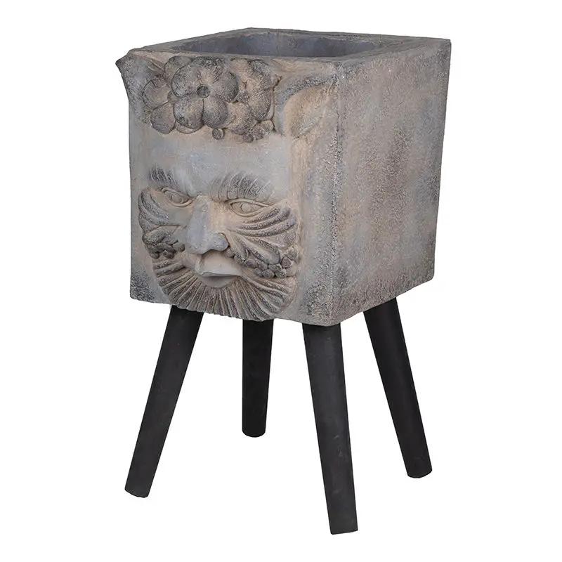 Greek God Statue Planter With Legs - Gray by HouseOfZazla