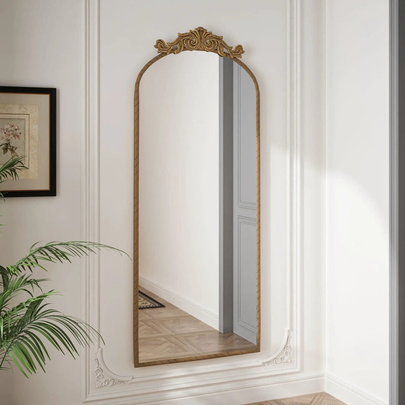 Vintage Arched Full Body Mirror, Wall Mounted For Living Room by Unique Piece Furniture