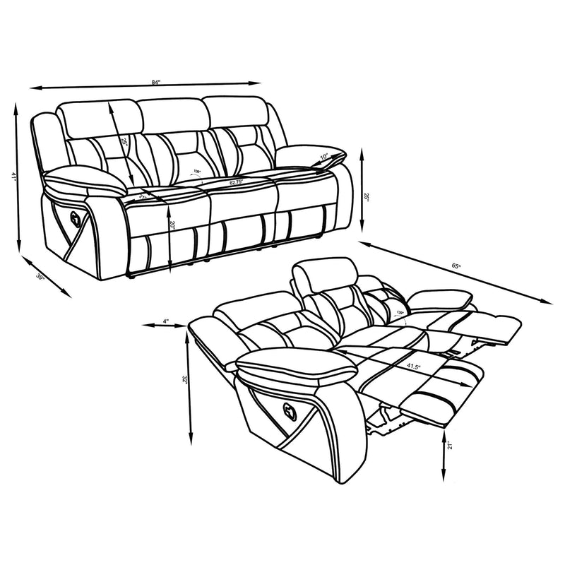 Bellingham - Motion Sofa With Pillow Top Arms by HouseOfZazla
