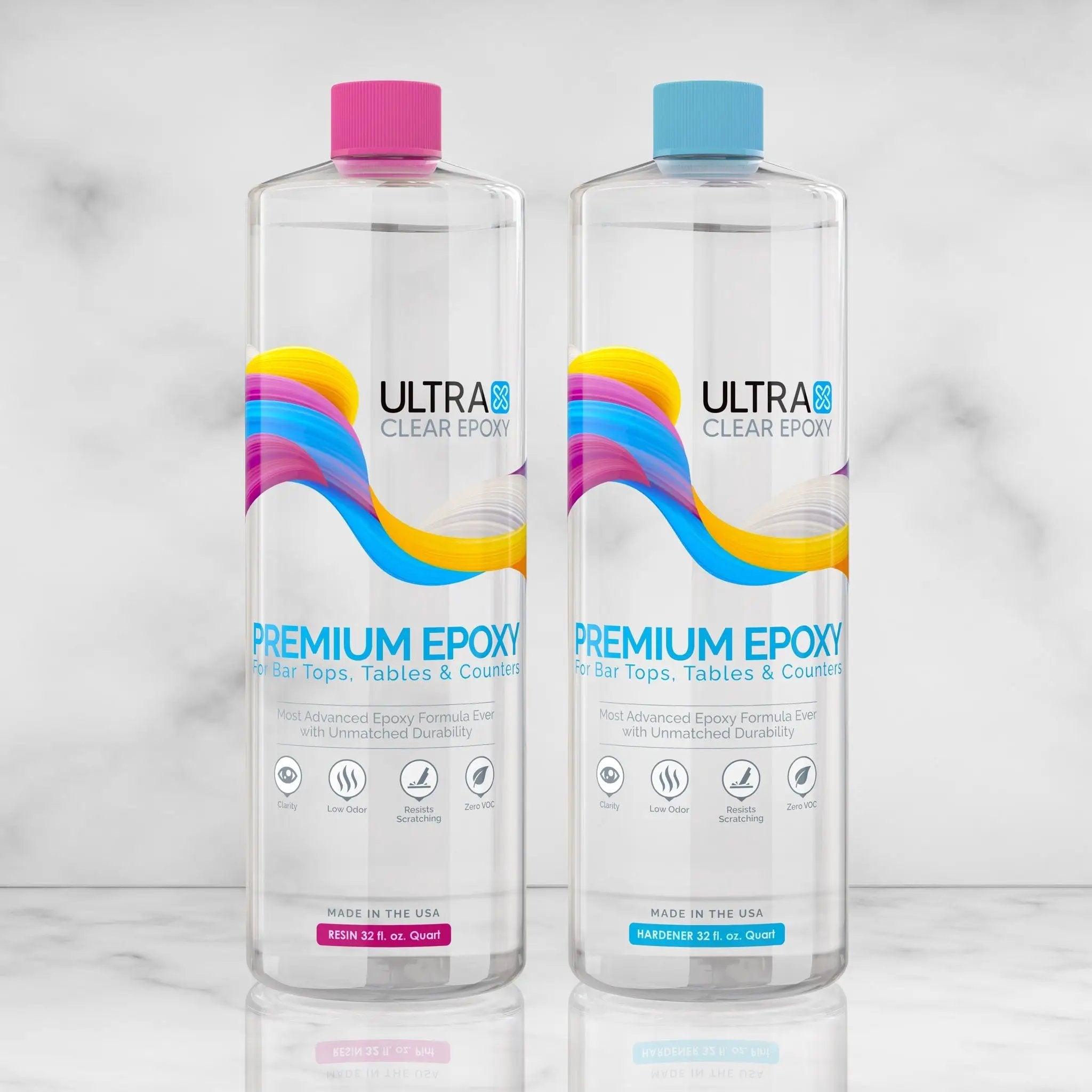 Bar Top and Table Top Clear Epoxy Resin 2 Quarts by UltraClear Epoxy