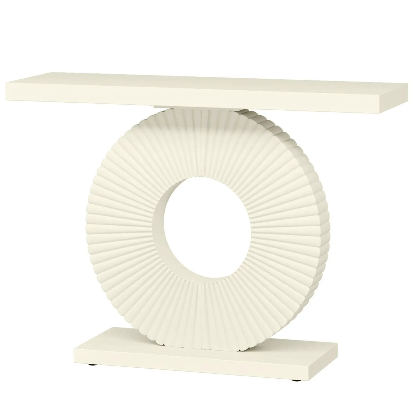 Modern Console Table With Sculptural Geometric Base by HouseOfZazla