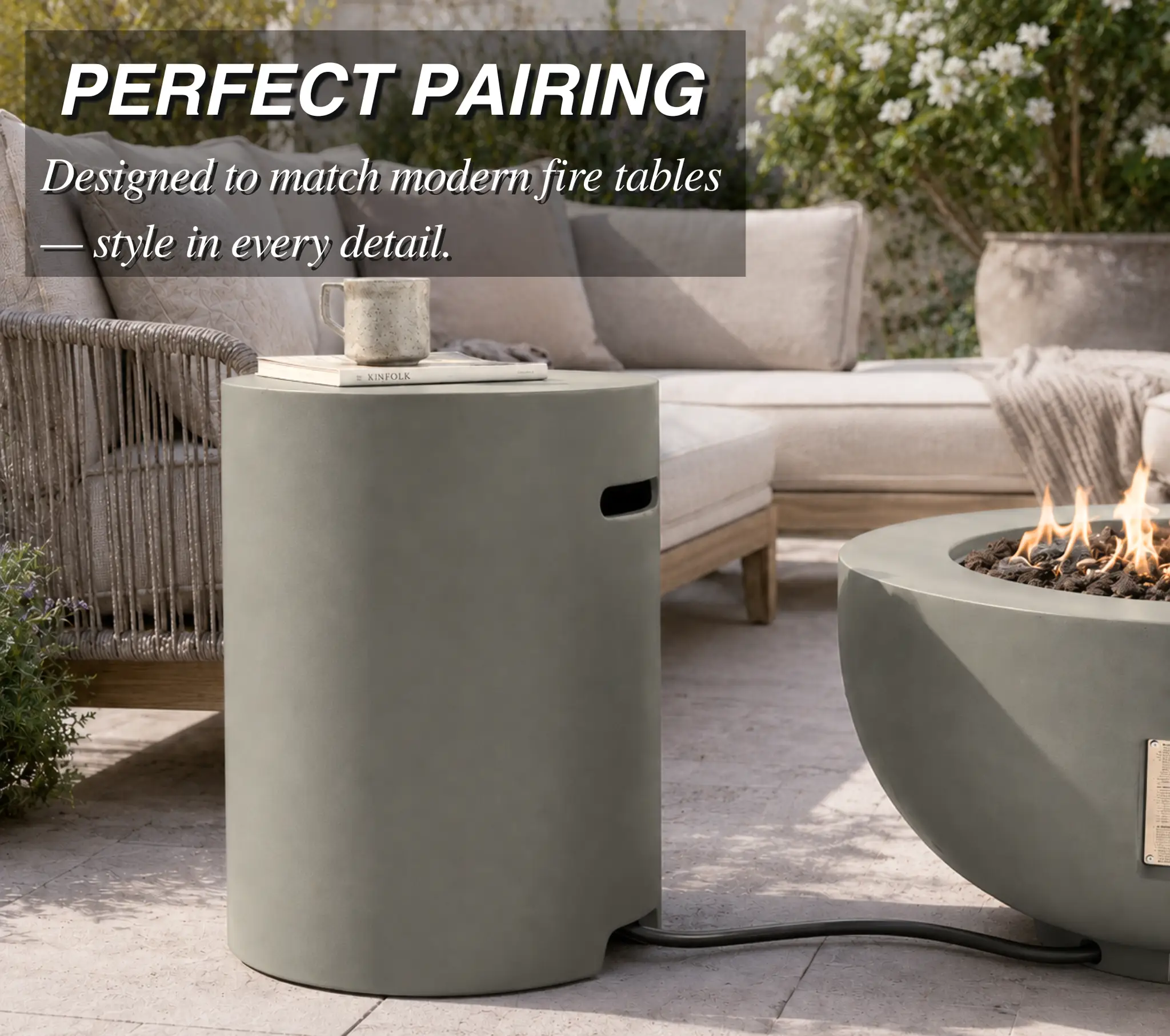 Lightweight Concrete Propane Tank Cover Table by HouseOfZazla