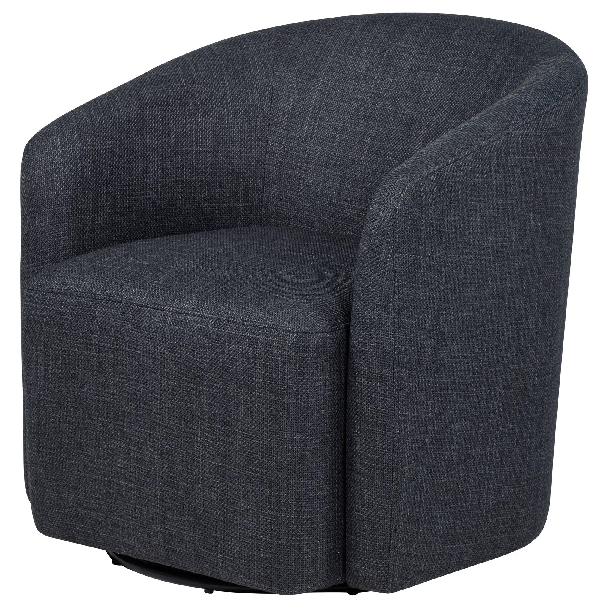 Mossbrook Fabric Upholstered Swivel Accent Chair Anthracite by Unique Piece Furniture