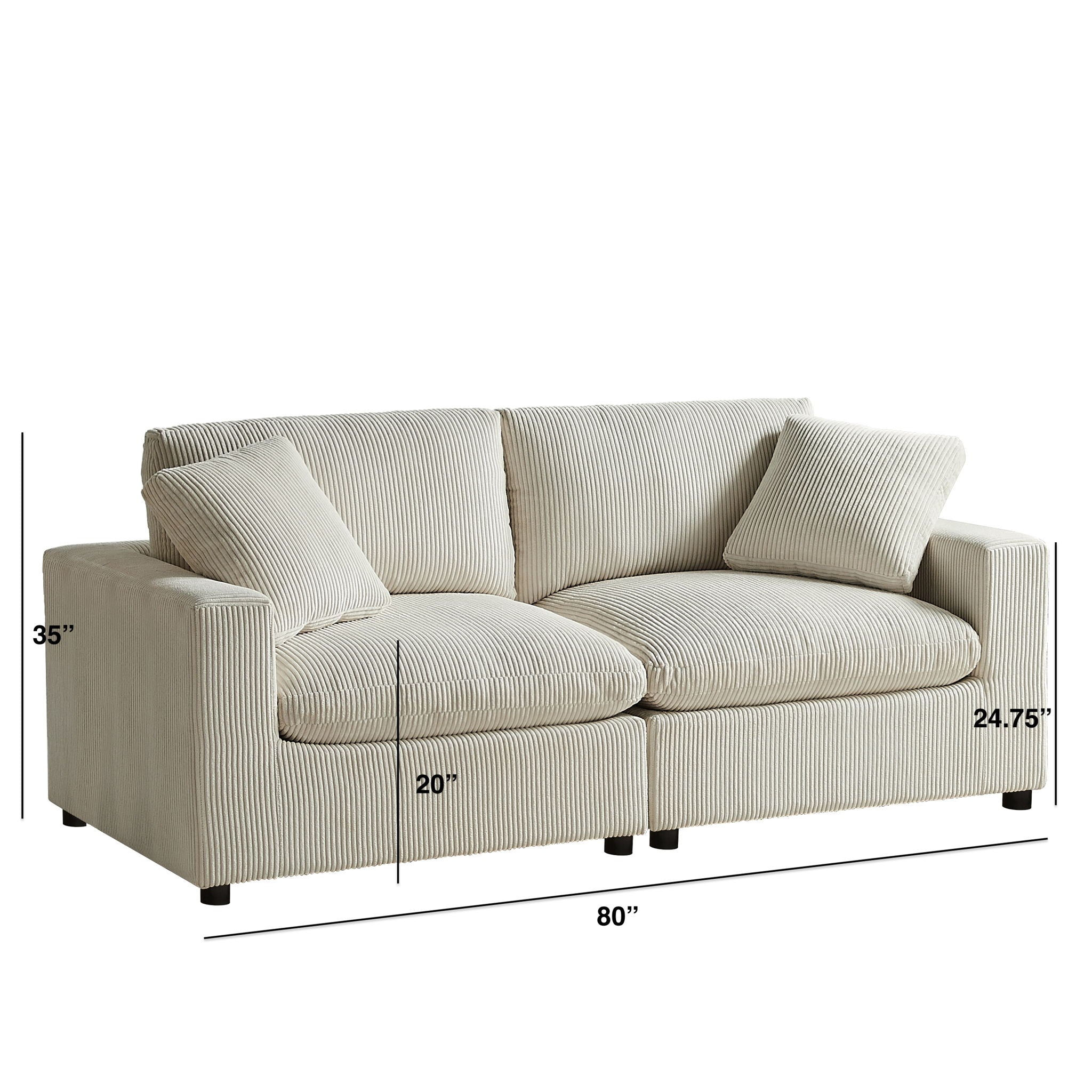 Chelsea - Modular 2 Piece Sofa by HouseOfZazla