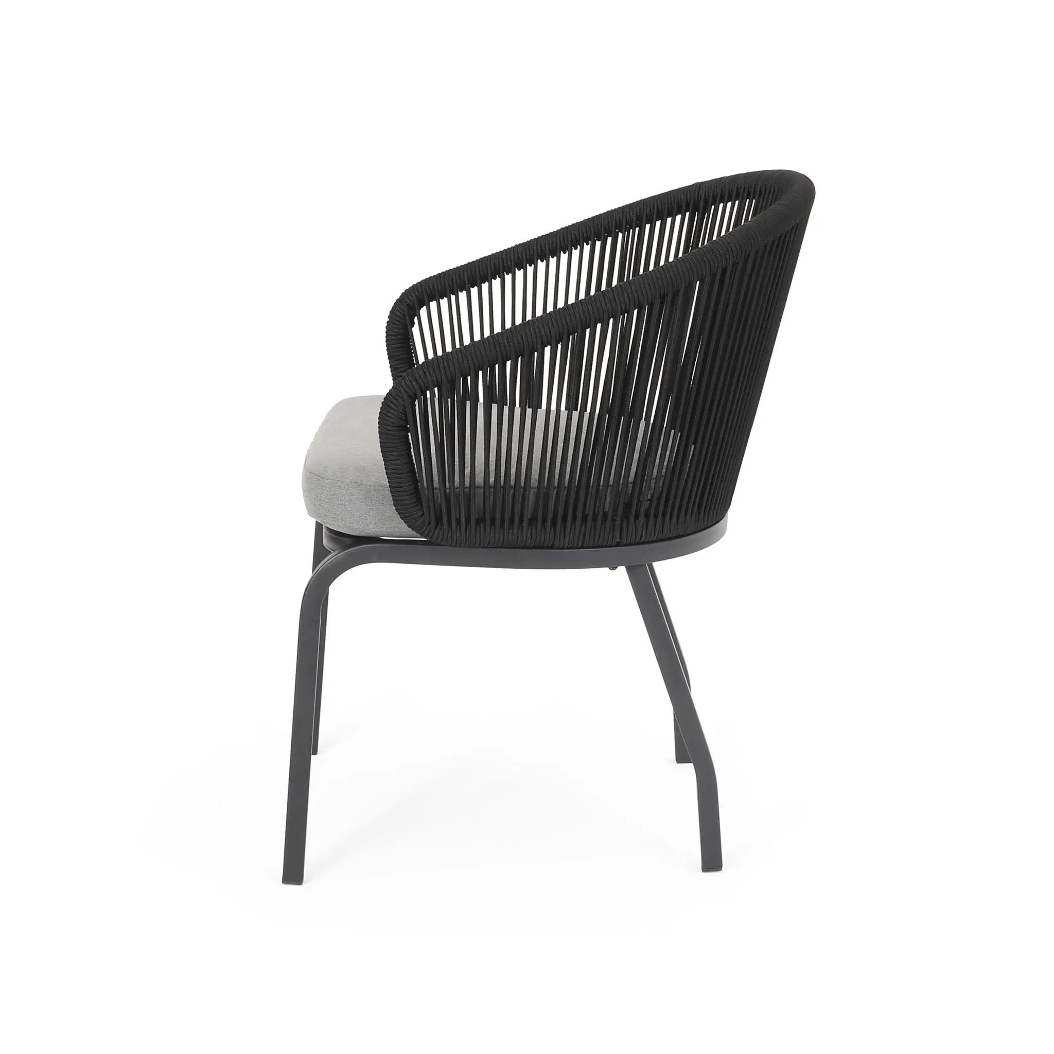 Outdoor Wicker Chair With Powder-Coated Iron Legs by HouseOfZazla