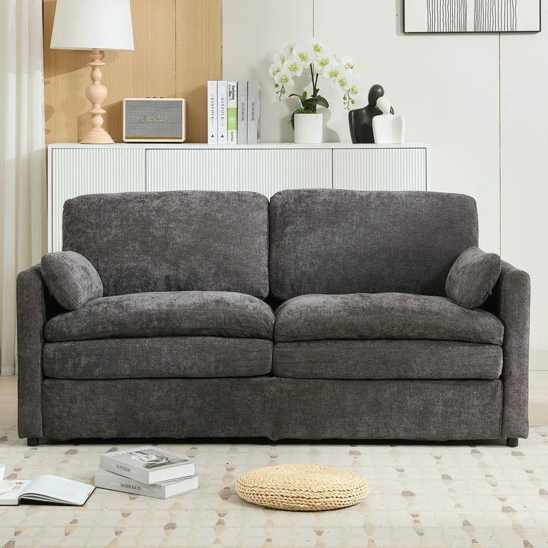 Cozy Upholstered Cushion Loveseat Sofa For Living Room by HouseOfZazla