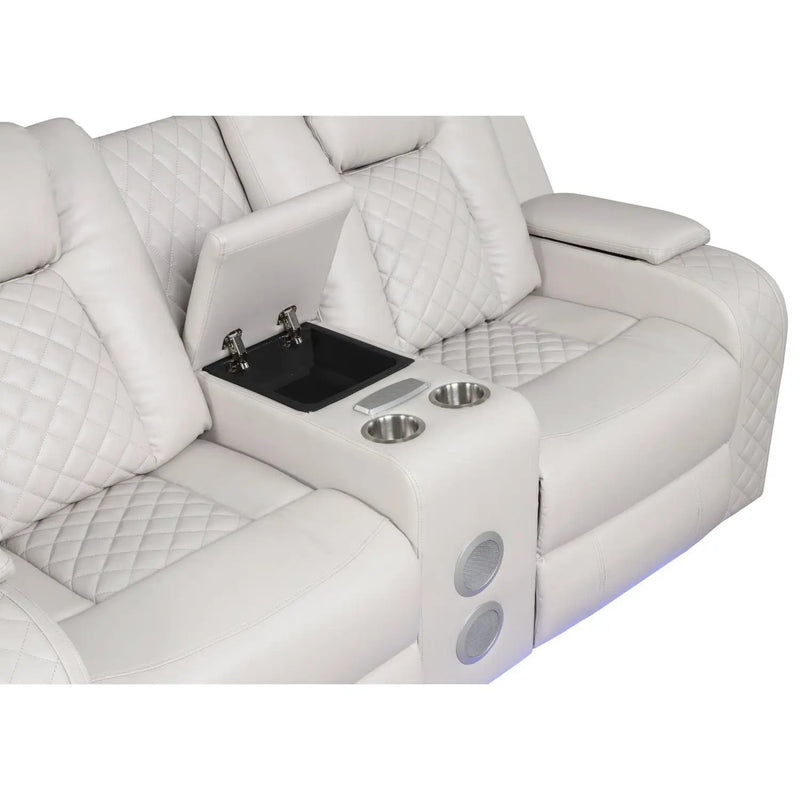 Benz - Power Recliner Set With LED Lighting And USB Charging by HouseOfZazla