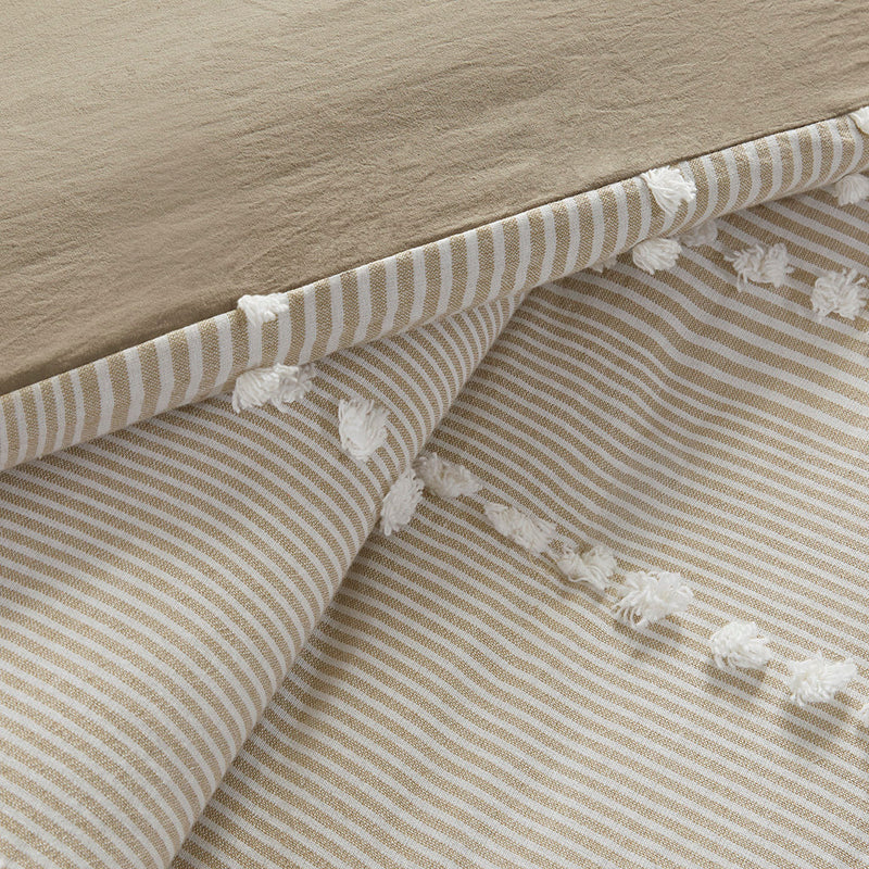 King 3 Piece Cotton Yarn Dyed Duvet Cover Set by HouseOfZazla