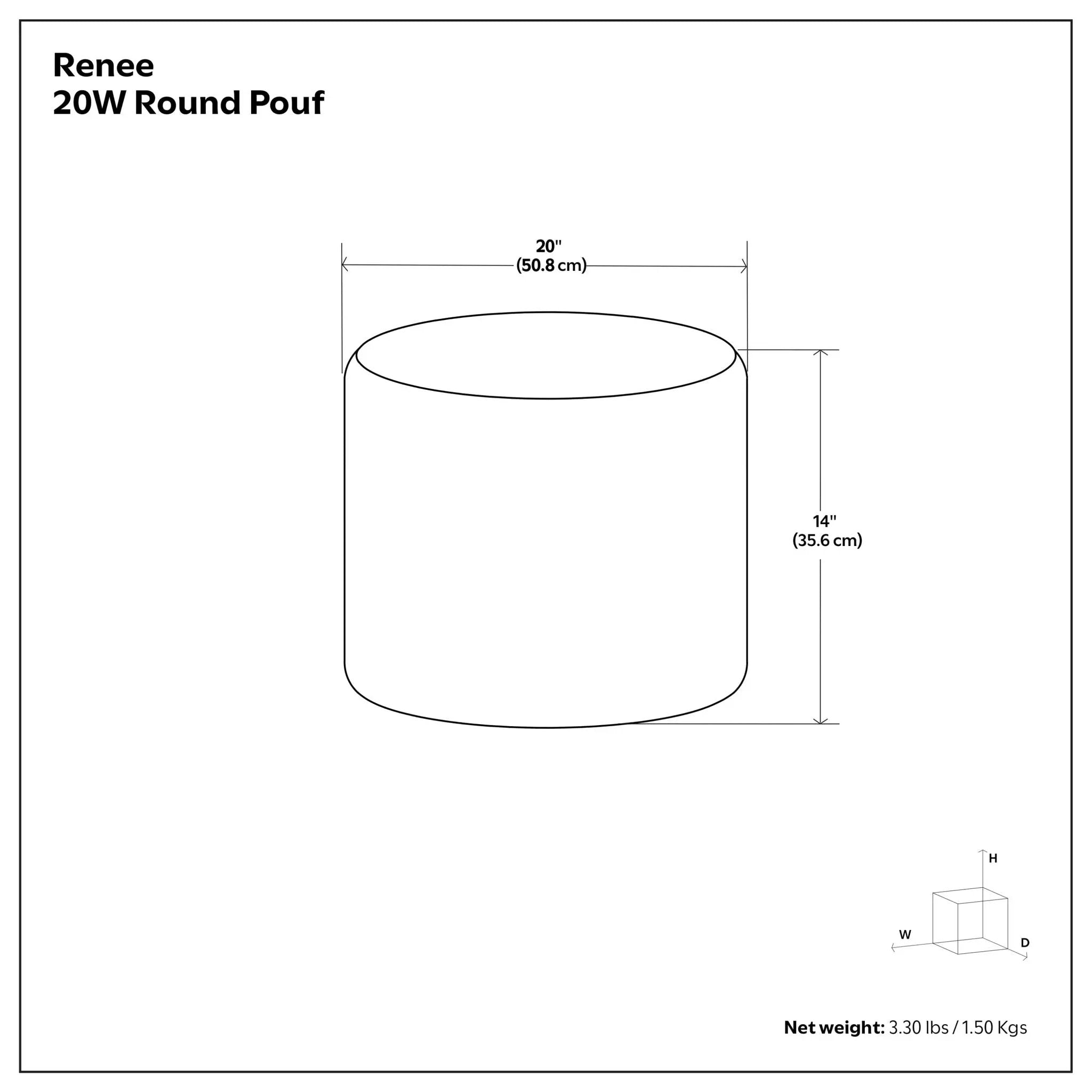 Renee - Handcrafted Round Pouf by Unique Piece Furniture