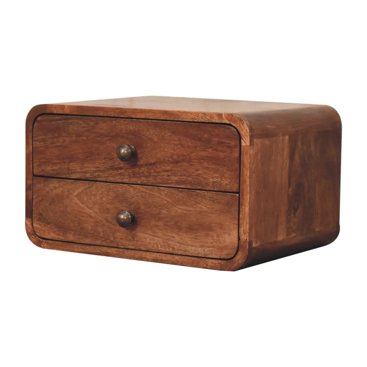 Curved Wall Mounted Bedside Nightstand by Unique Piece Furniture