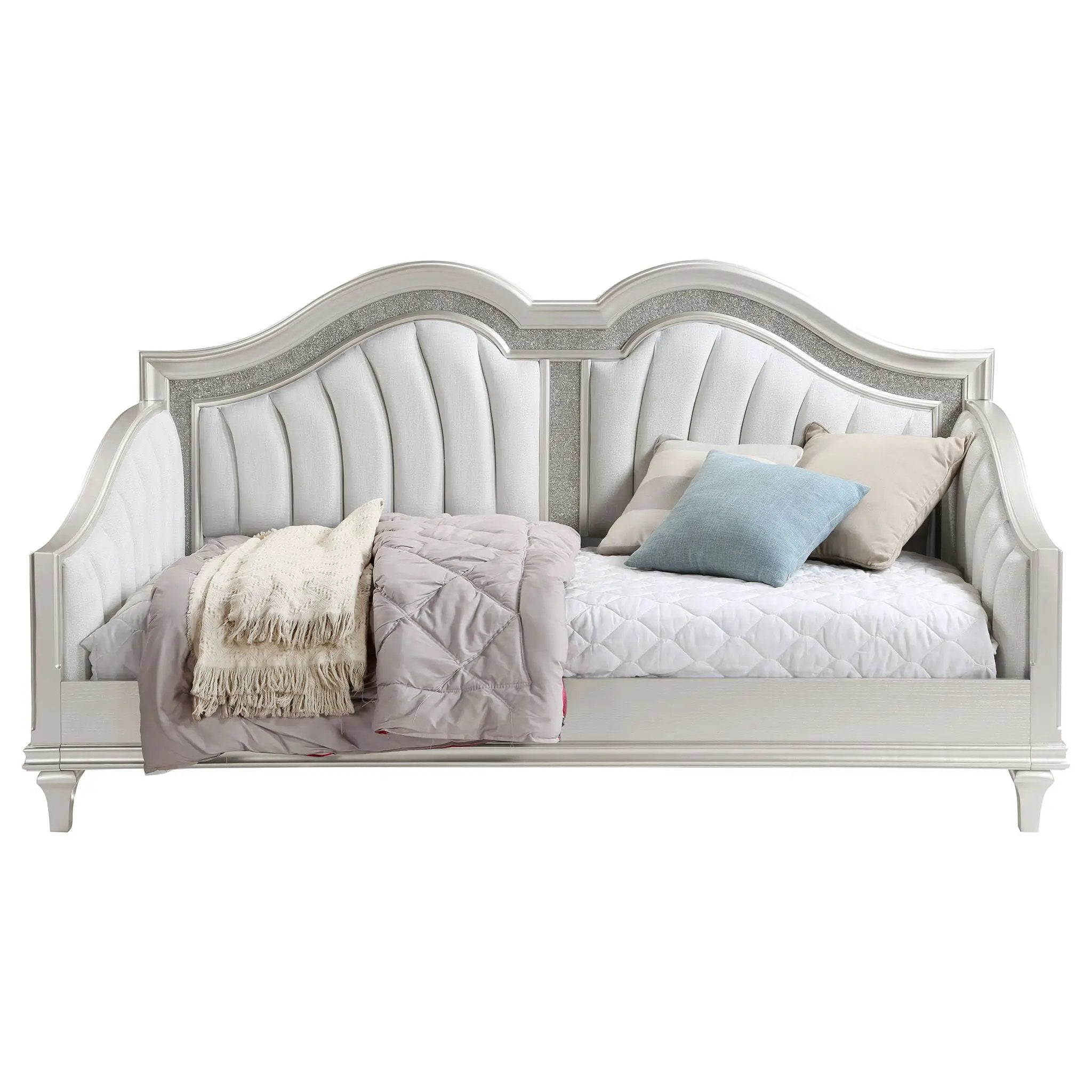 Evangeline Upholstered Twin Daybed Silver Oak by Unique Piece Furniture