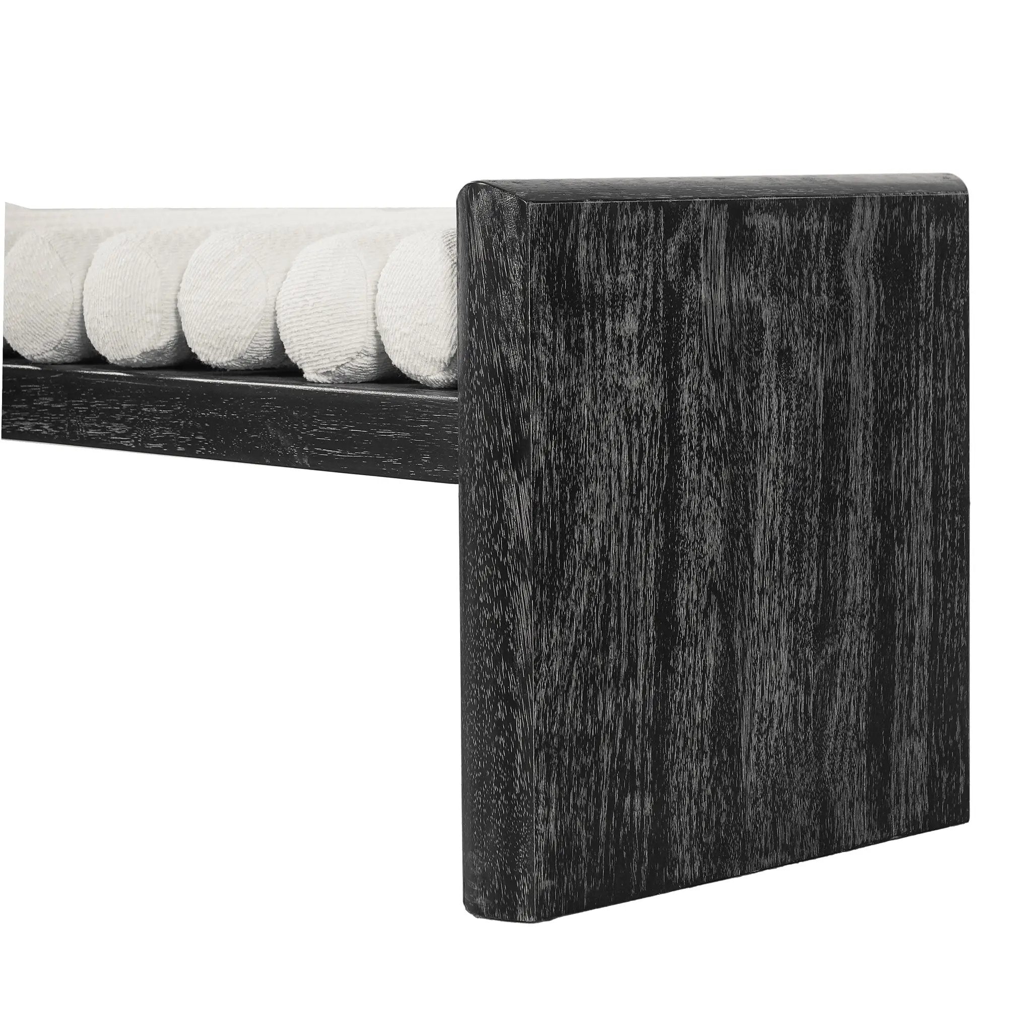 62.8" Modern Chenille Upholstered Bench by HouseOfZazla