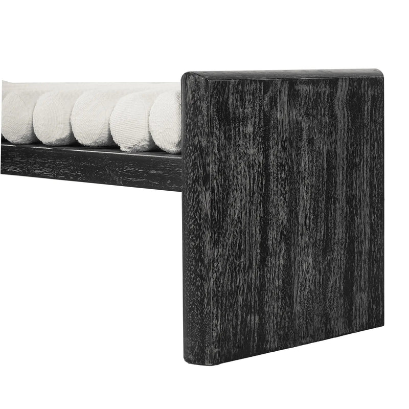 62.8" Modern Chenille Upholstered Bench by HouseOfZazla