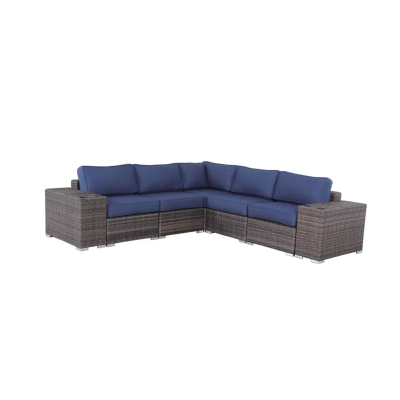 Modern Rattan Wicker Seating Group With Cushions by Unique Piece Furniture