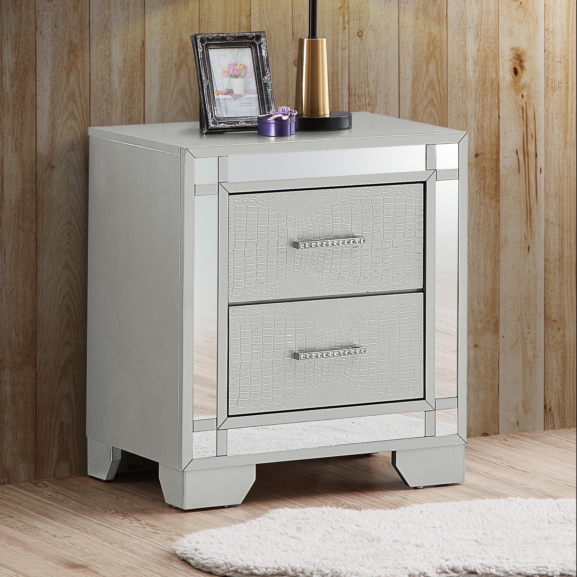 Madison - Nightstand - Silver Champagne by HouseOfZazla