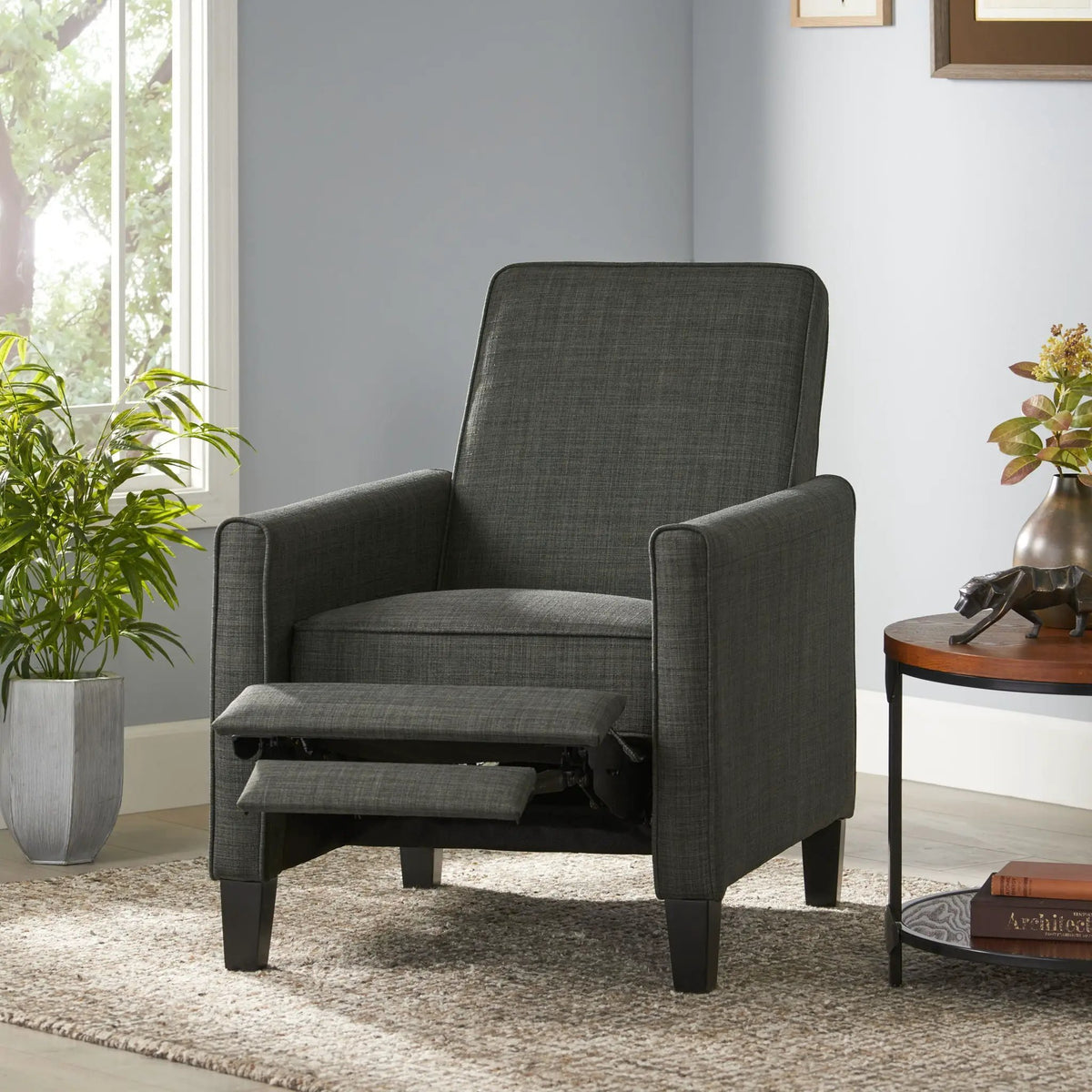 Upholstered Push Back Recliner Chair For Living Room by HouseOfZazla