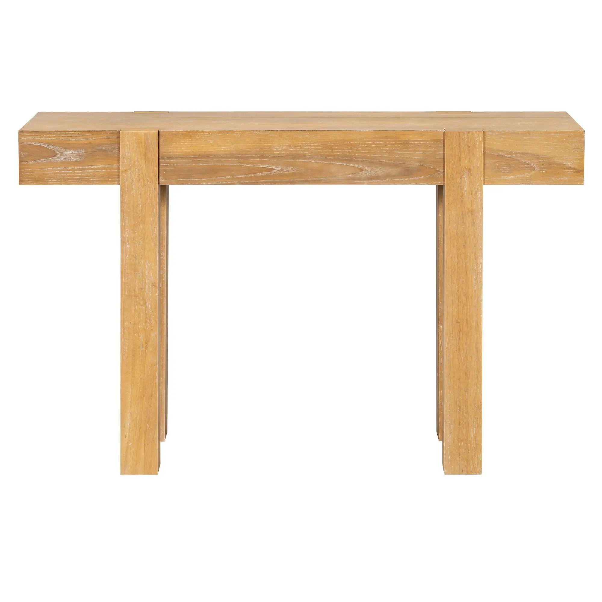 TREXM Rustic Minimalist Console Table with Hidden Drawer by HouseOfZazla