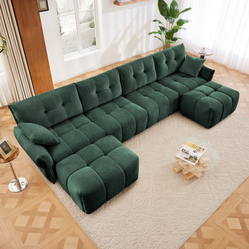 4-Seater Sofa Set with 2 Ottomans by HouseOfZazla