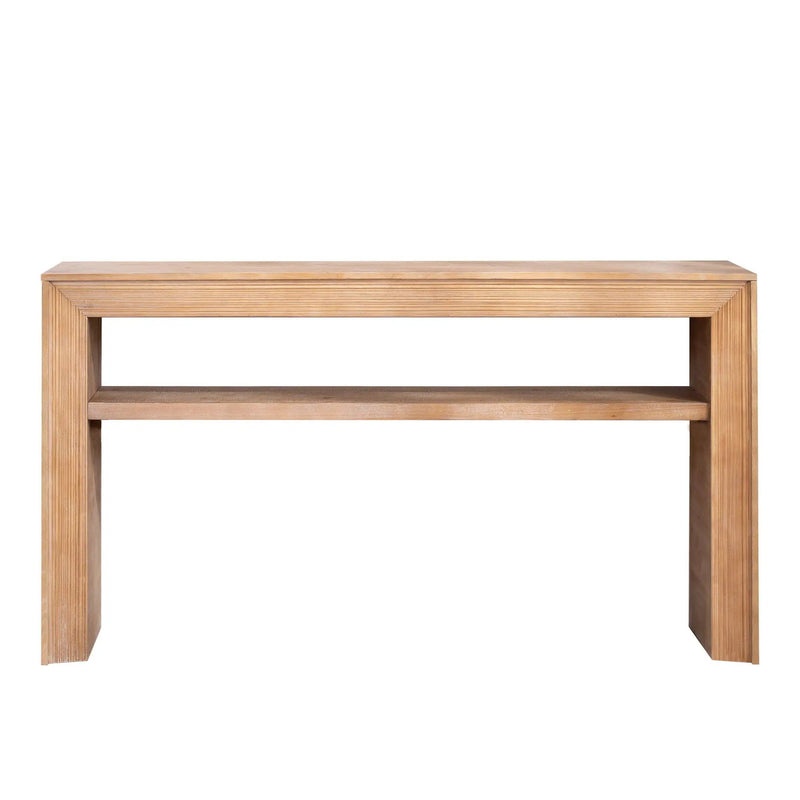 Console Table With Storage Shelf - Antique Natural / Light Natural / Natural by Unique Piece Furniture