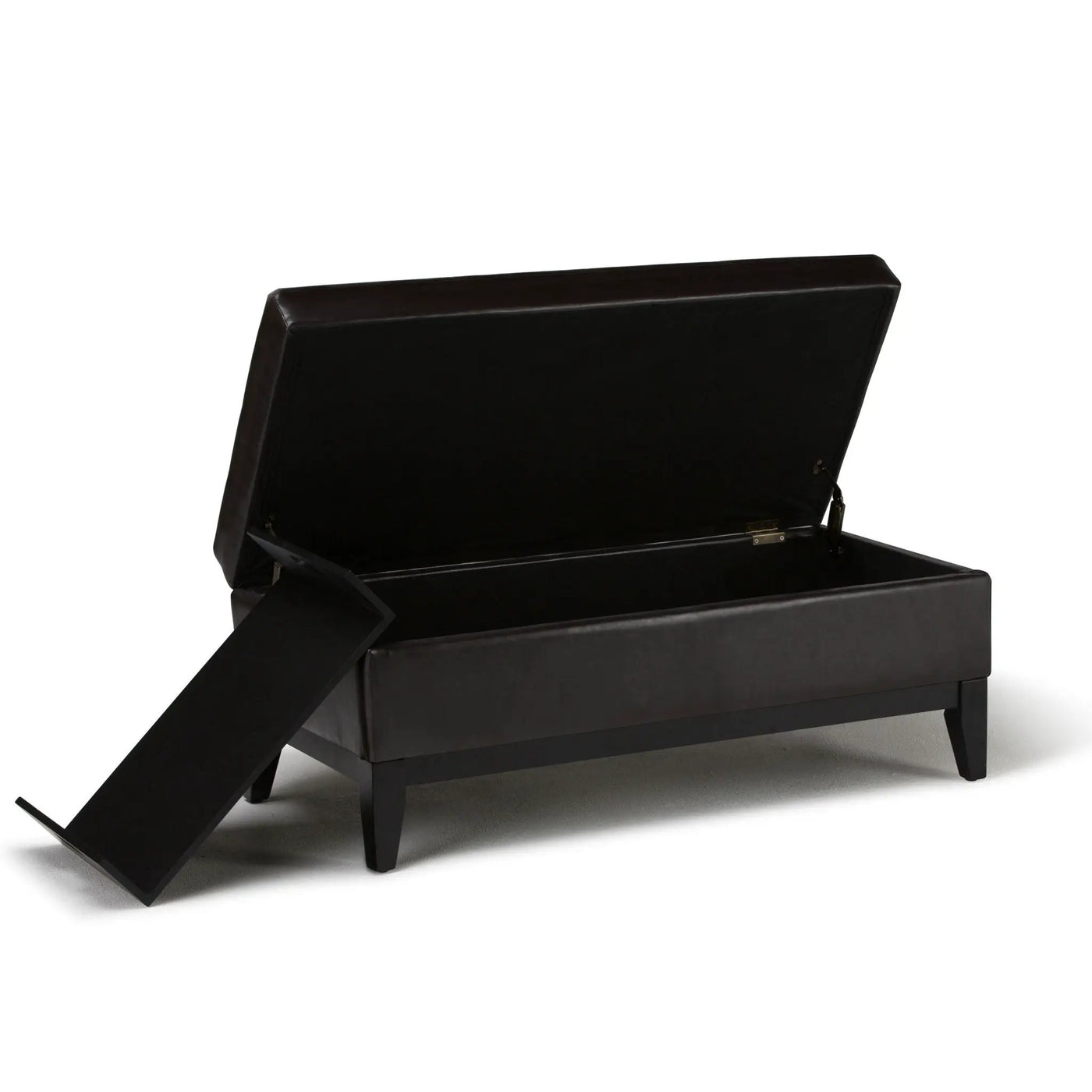 Oregon - Contemporary Storage Ottoman Bench With Tray by HouseOfZazla