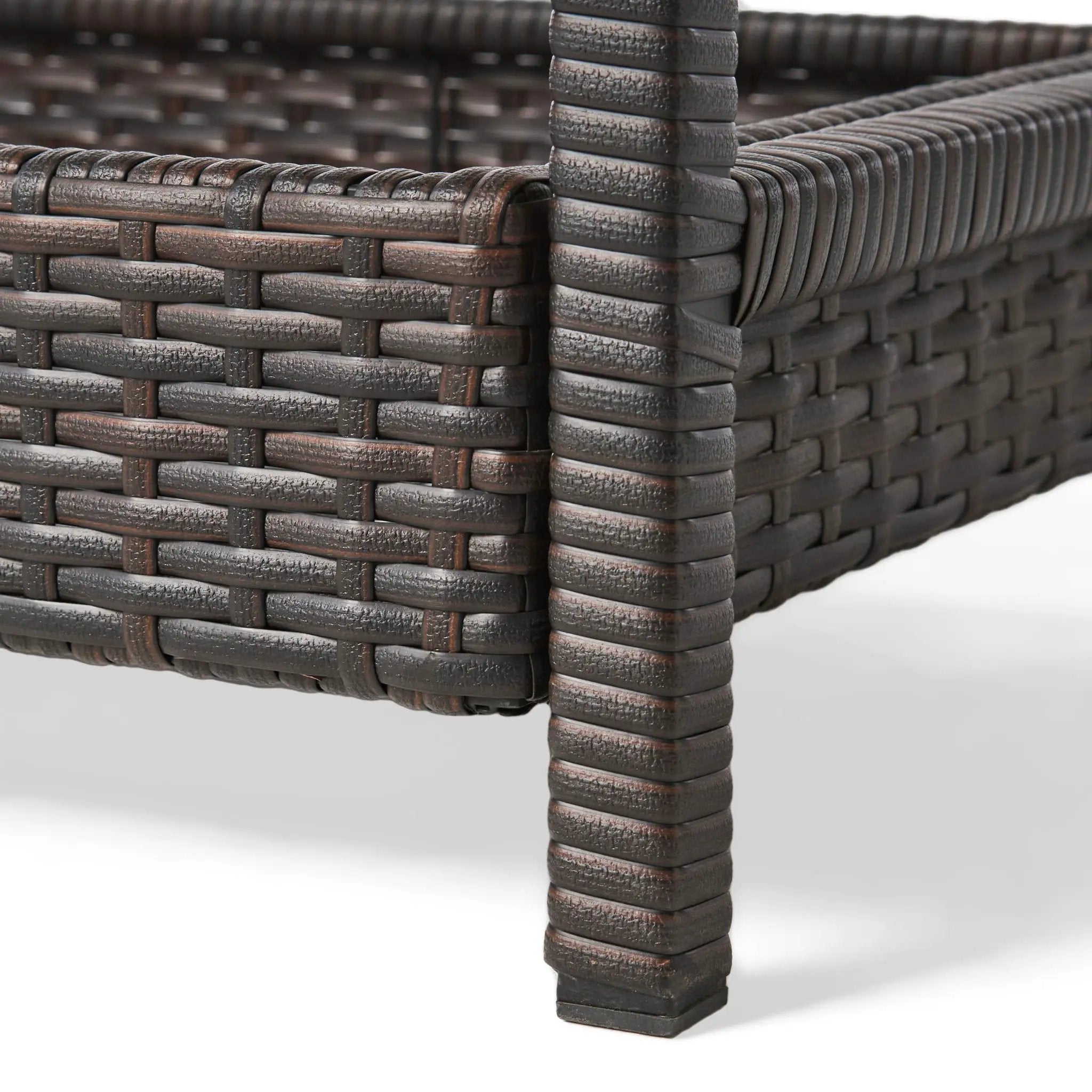 Resin Wicker Bar Cart With Metal Frame - Brown by HouseOfZazla