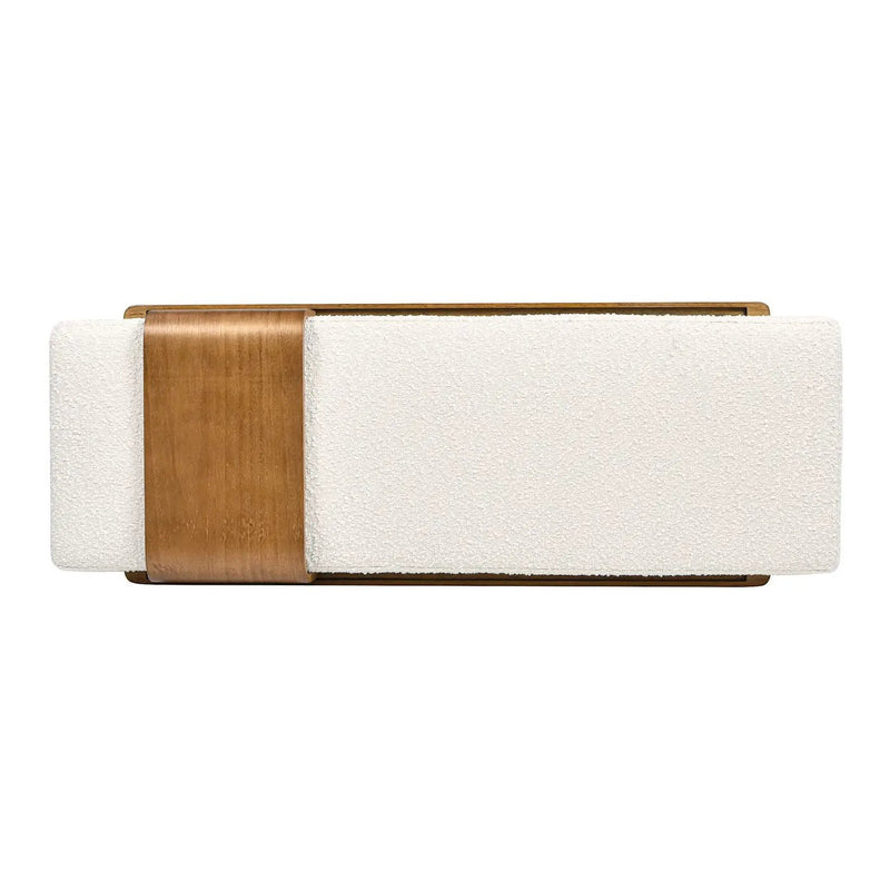 Billie - Modern Telephone Bench With Sliding Shelf - Ivory White by Unique Piece Furniture