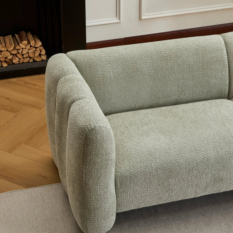 Tonson 83" 3-Seater Boucle Sofa with Wave Design by HouseOfZazla