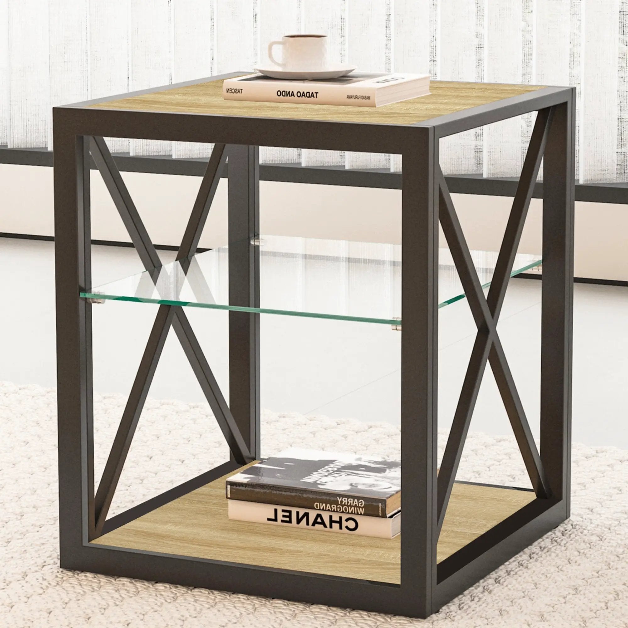 Set of 2 Modern End Table Nightstands by HouseOfZazla