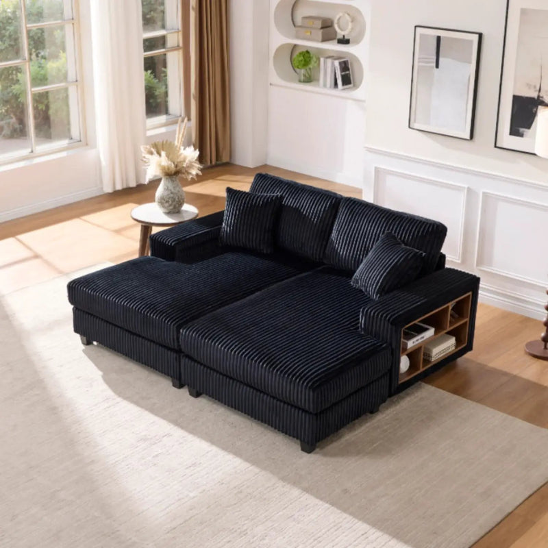Convertible Sectional Sofa, Sleeper Oversized Living Room Lounge by Unique Piece Furniture