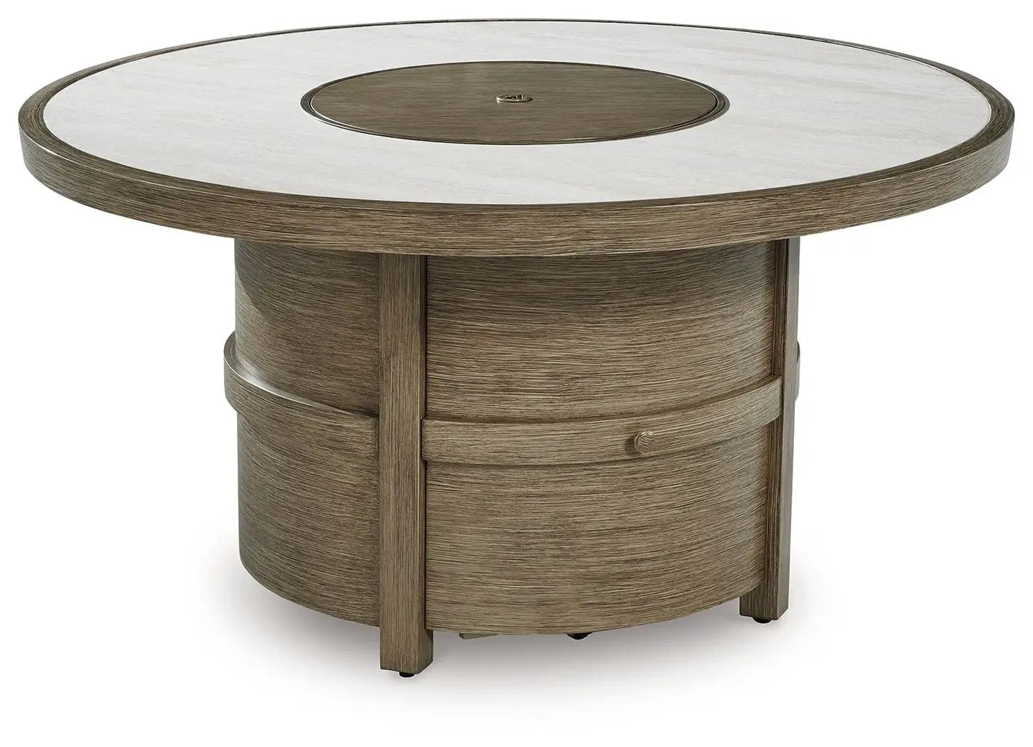 Rainier Ranch - Round Fire Pit Table - Beige by Unique Piece Furniture