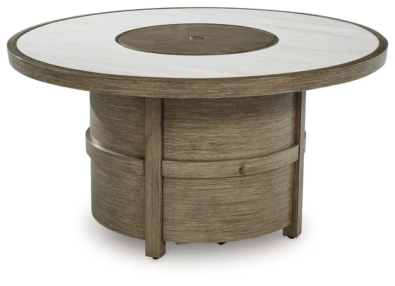 Rainier Ranch - Round Fire Pit Table - Beige by Unique Piece Furniture
