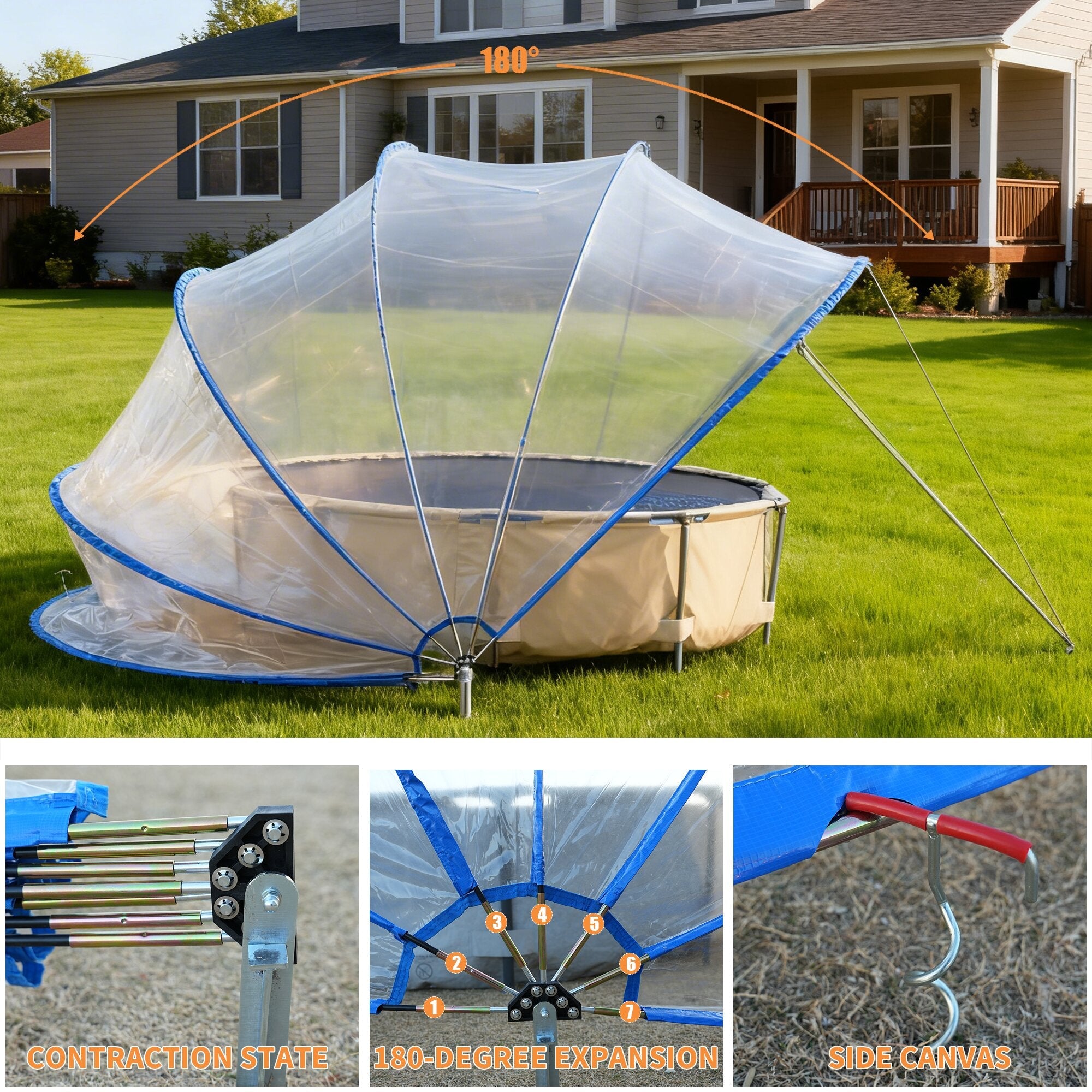18ft Ground-Mounted Retractable Pool Cover by HouseOfZazla