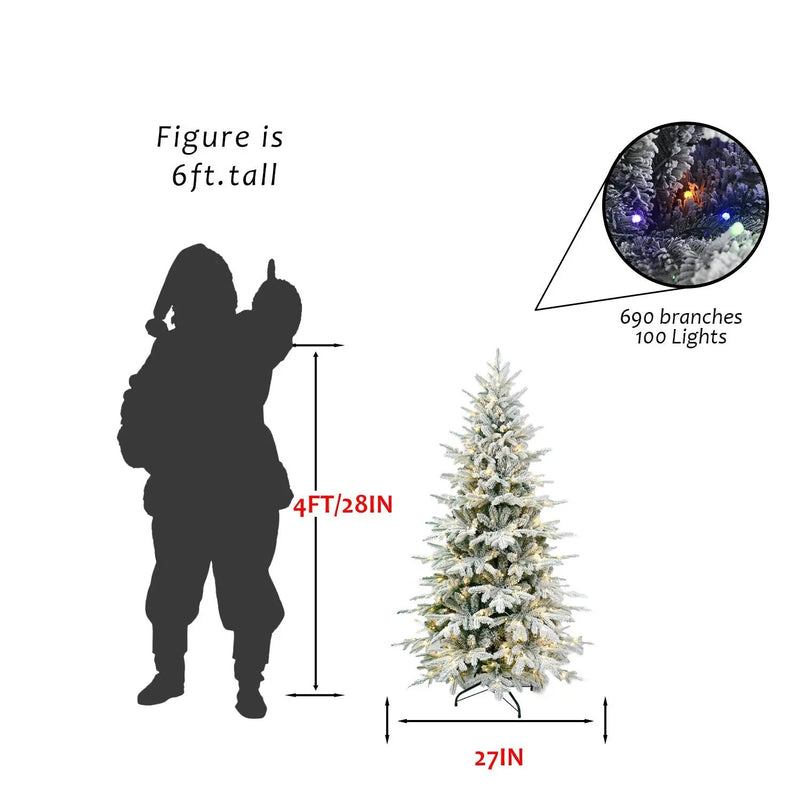 Premium 8FT Flocked Artificial Christmas Tree by HouseOfZazla