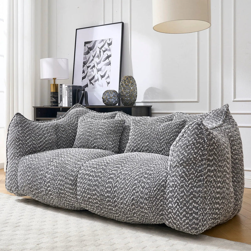 Comfortable Dual Beanbag Chair With High Resilience Foam Core For 2 People by Unique Piece Furniture