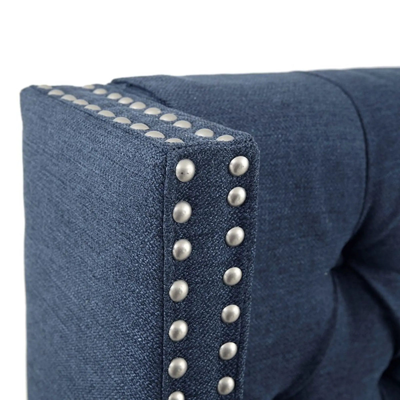 Transitional Upholstery Headboard With Tufted Buttons And Nailhead Trim by HouseOfZazla