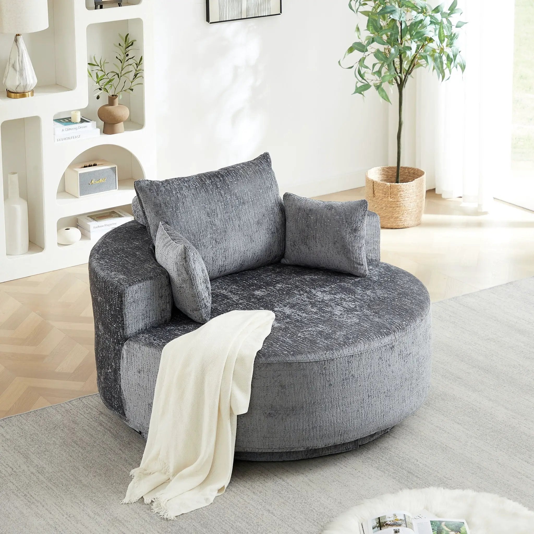 Swivel Chair With Rotating Base For Living Room by HouseOfZazla