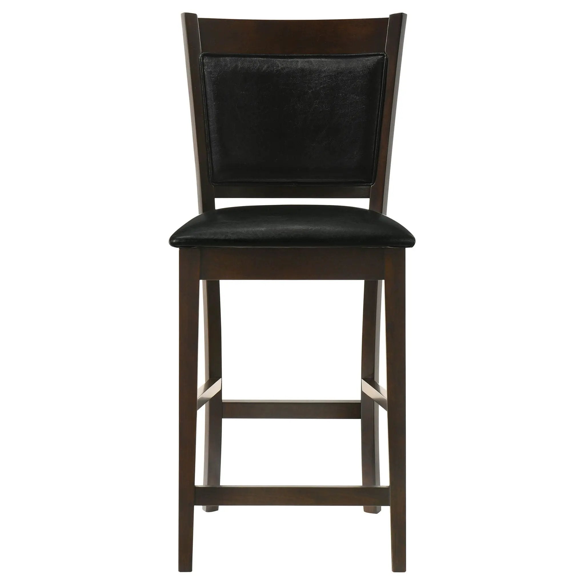 Upholstered Counter Height Stools (Set of 2) - Black / Espresso by HouseOfZazla