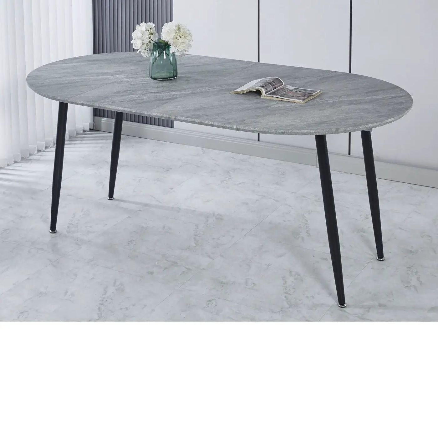 Extensible Table, Dining Table, Office Table, Coffee Table Metal Leg by HouseOfZazla