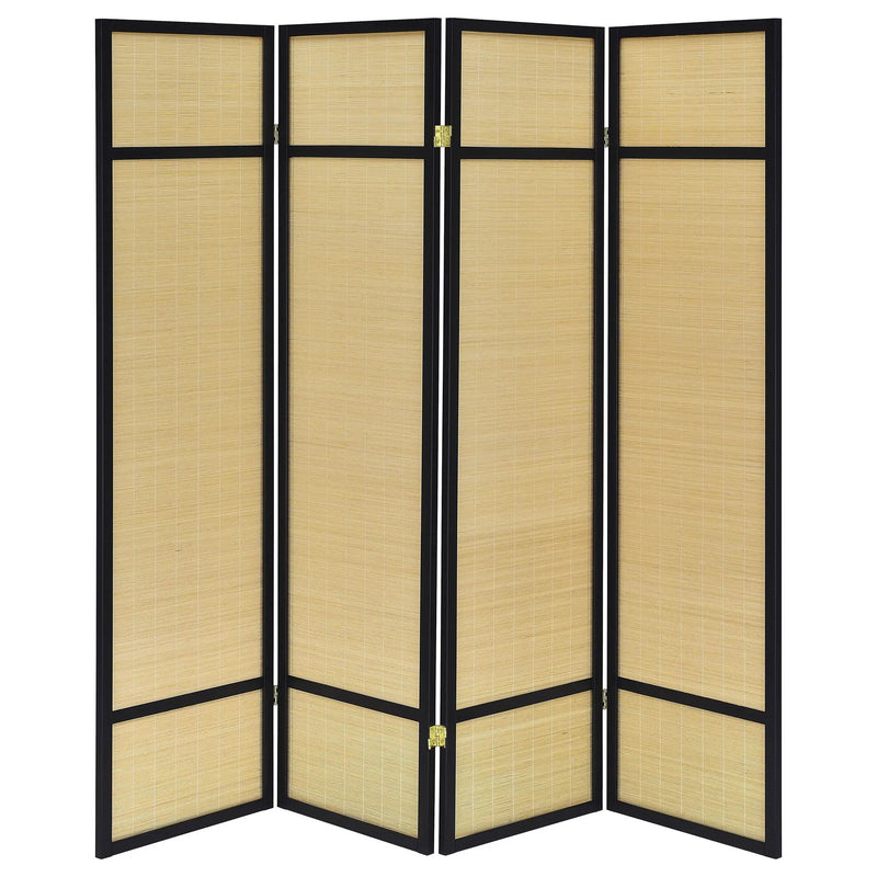 Pearce 4-panel Bamboo Room Divider Folding Screen Natural by Unique Piece Furniture