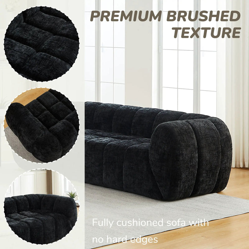 Modern Sofa With Piano Key Backrest by HouseOfZazla