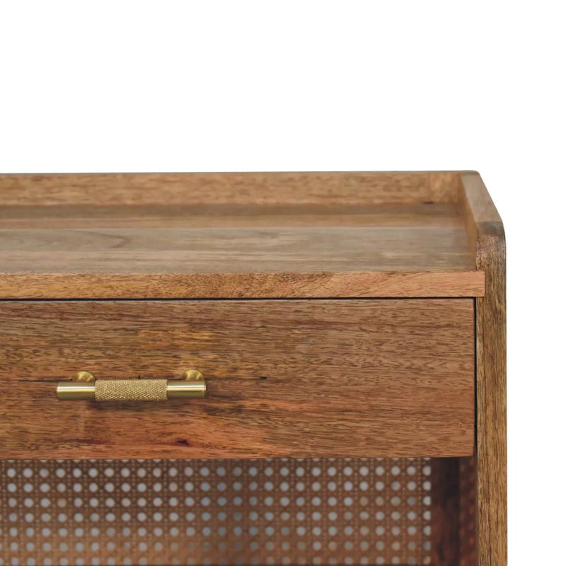 Larissa - T Bar Open Bedside Table - Oak by HouseOfZazla
