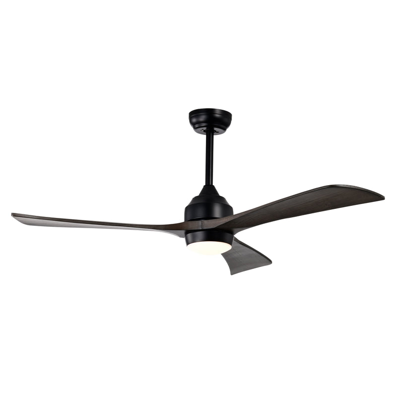 52" Solid Wood Blades Ceiling Fan with Lights Remote Control, Quiet DC Motor by HouseOfZazla