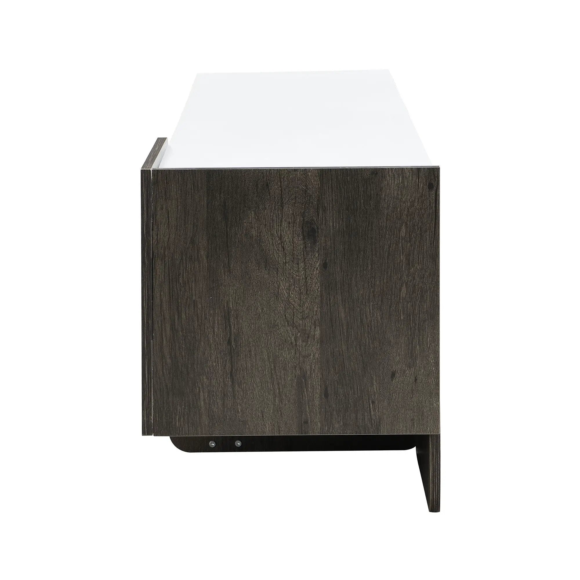 TV Stand With 1 Drawer, 2 Cabinets And Adjustable Shelves by HouseOfZazla