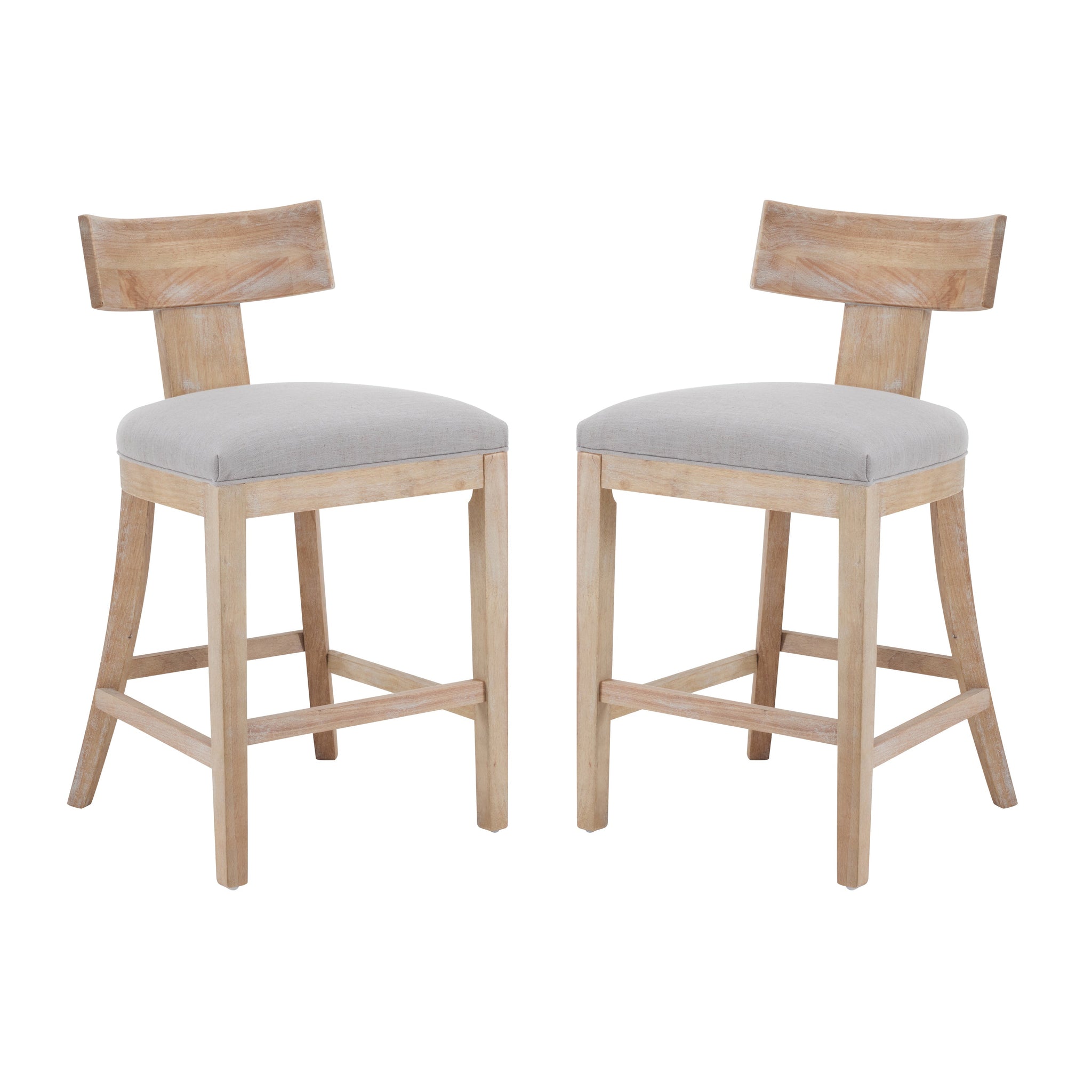 27" Counter Stools Set of 2, Upholstered Counter Height Bar Stools by HouseOfZazla