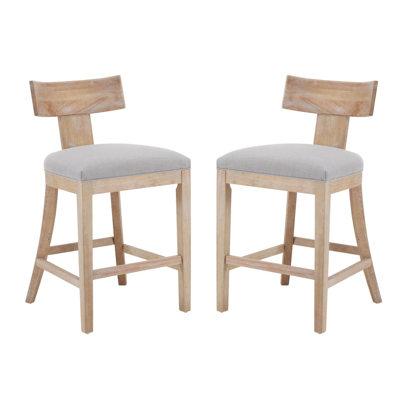 27" Counter Stools Set of 2, Upholstered Counter Height Bar Stools by HouseOfZazla