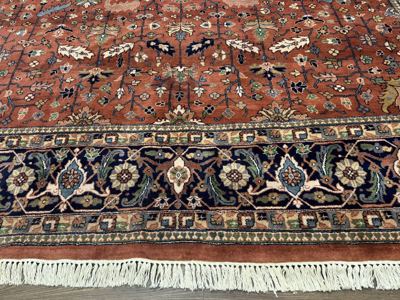 Indo Persian Heriz Rug 10x15, Allover Pattern, Large Wool Handmade Rug by Jewel Rugs