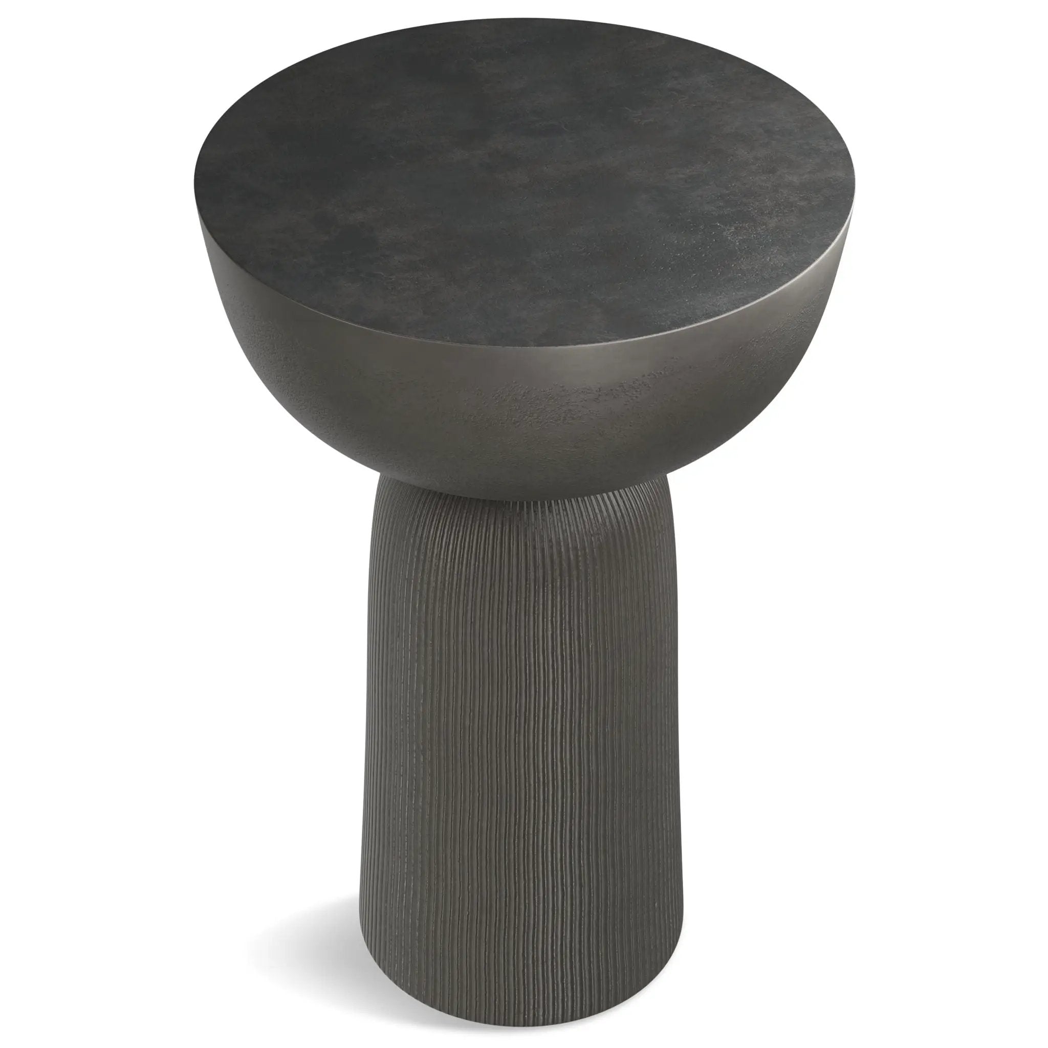 Hughes - Cast Aluminum Side Table - Black by HouseOfZazla