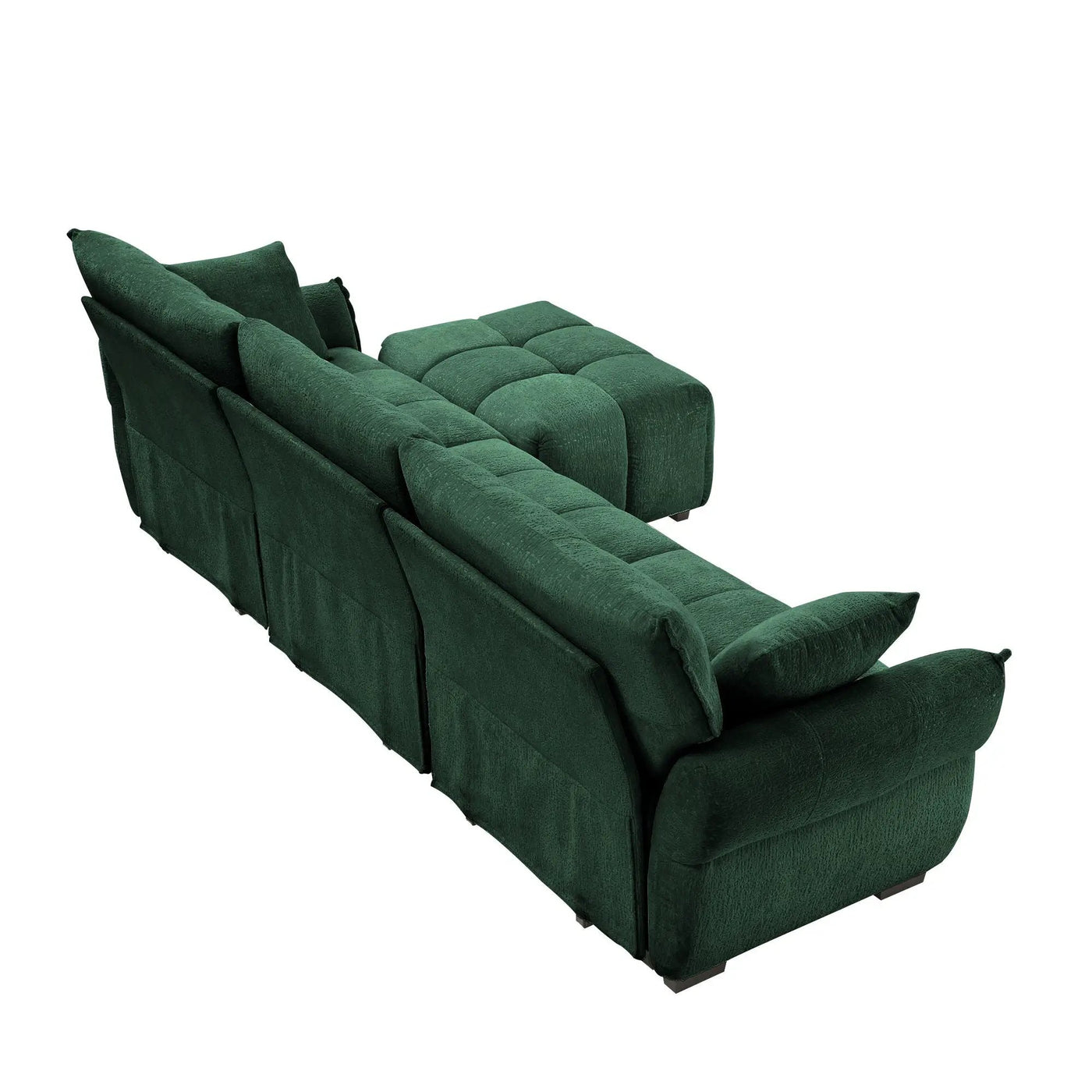 Sofa Set With Ottoman And Pillows, Textured, High Resilience Cushions by Unique Piece Furniture
